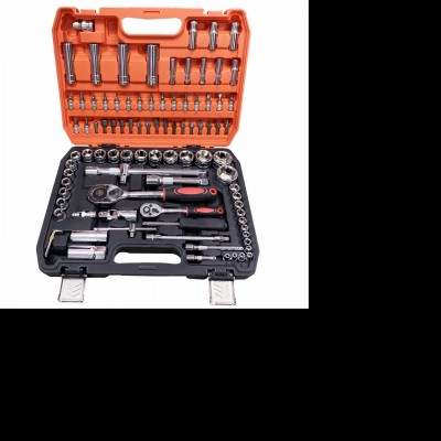 94pcs Chrome Vanadium Socket Wrench Box Tools Set