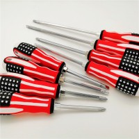 Factory high quality Cheap Price 2 Way Screwdriver with flag print on handle