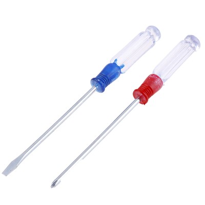 Small Screwdriver with Crystal Clear Handle Portable Screwdriver Professional Repair Tool 3 Inch